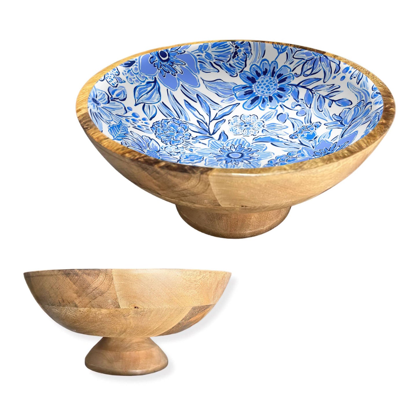 Wood Pedestal Bowl