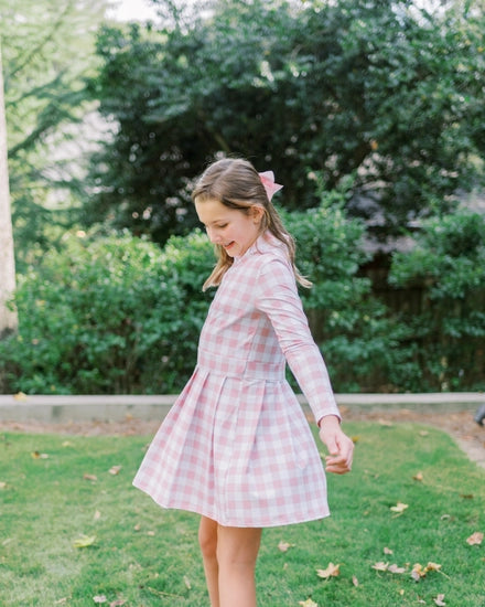 Cece Tennis Dress in Pink Gingham