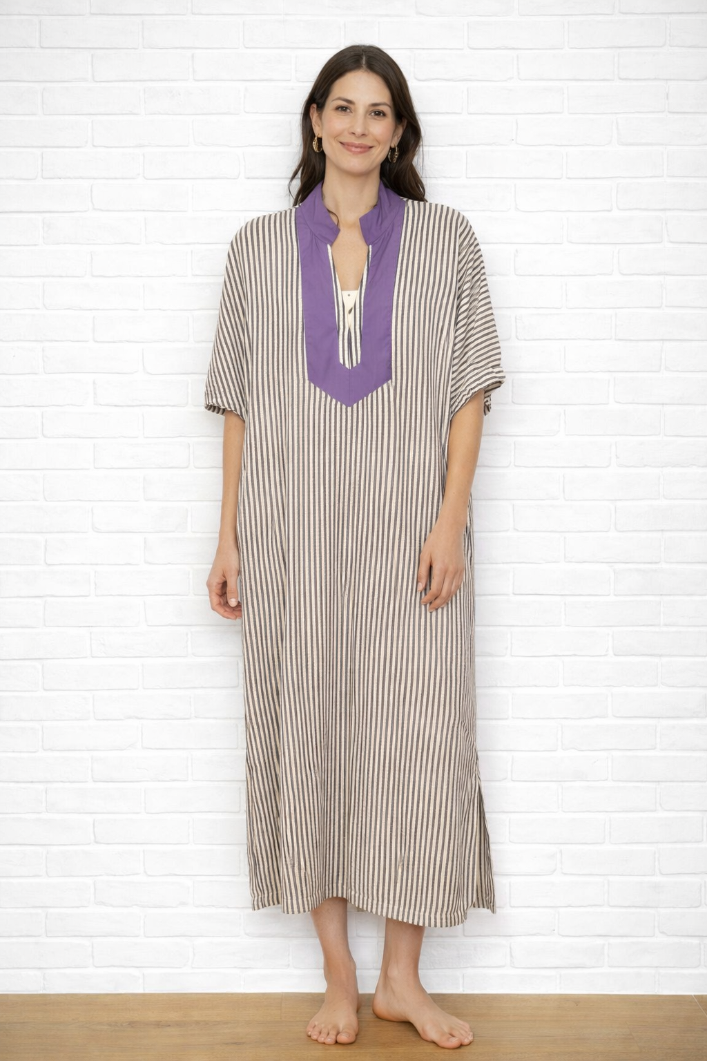 D29640 STRIPE MIDI DRESS