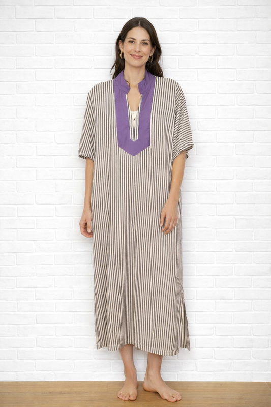 D29640 STRIPE MIDI DRESS