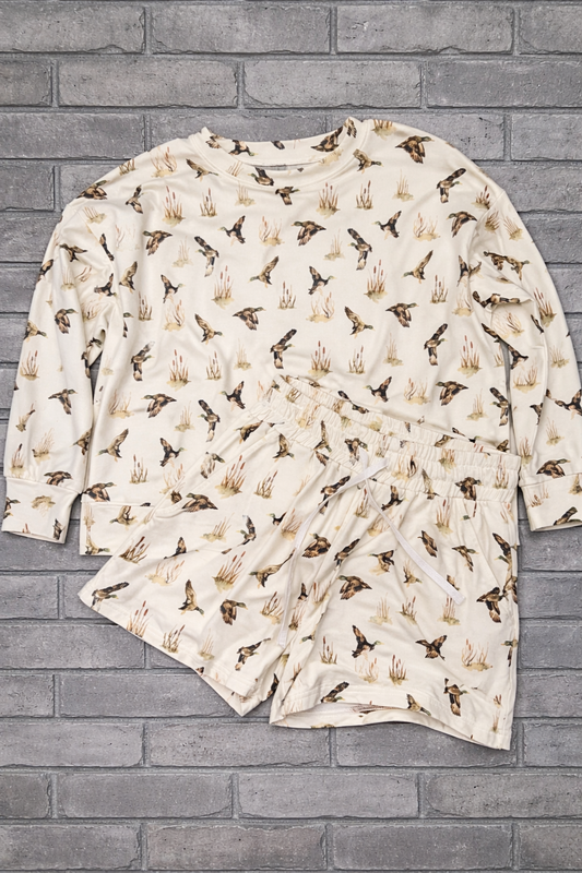 DUCK BAMBOO SWEATSHIRT SET- WOMEN'S