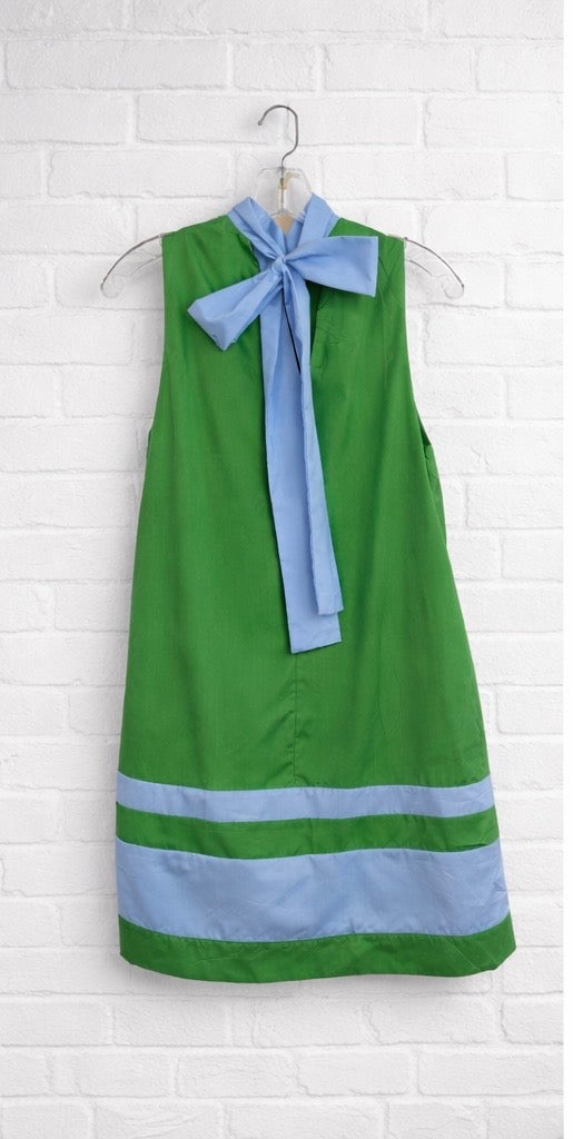 D30534 SHORT DRESS WITH BOW NECK