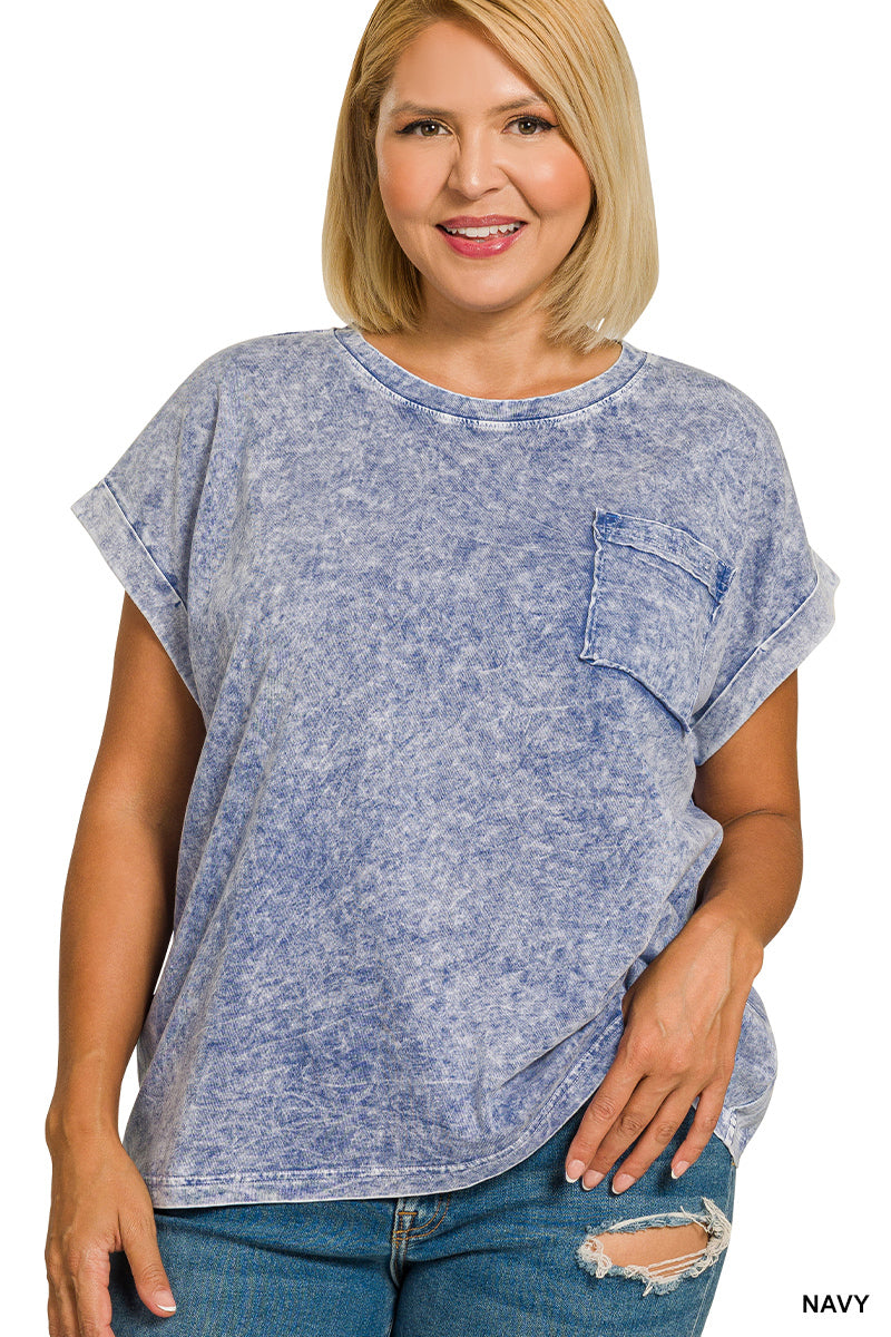CTW-3576X5 PLUS HALO WASHED POCKET TEE