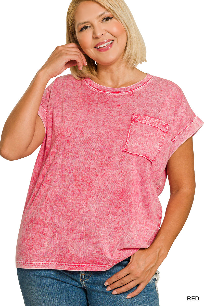 CTW-3576X5 PLUS HALO WASHED POCKET TEE