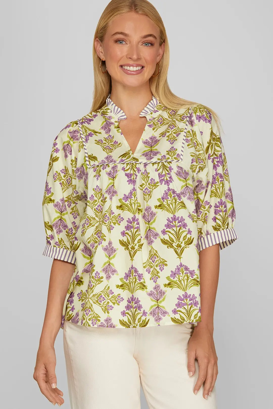 SY9920 SHORT SLEEVE PRINTED TOP