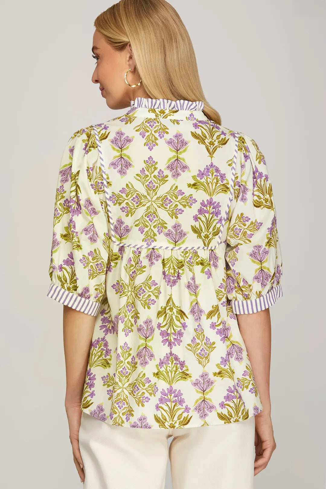 SY9920 SHORT SLEEVE PRINTED TOP