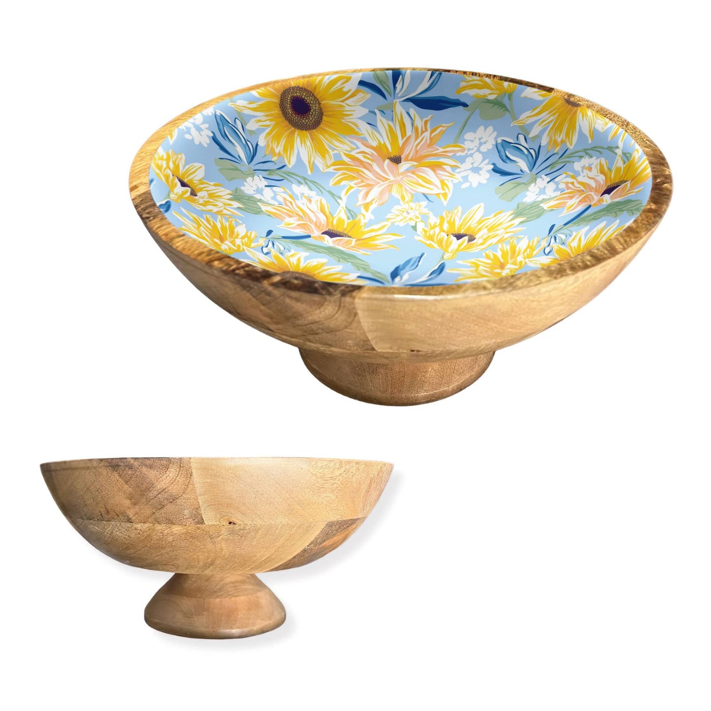 Wood Pedestal Bowl