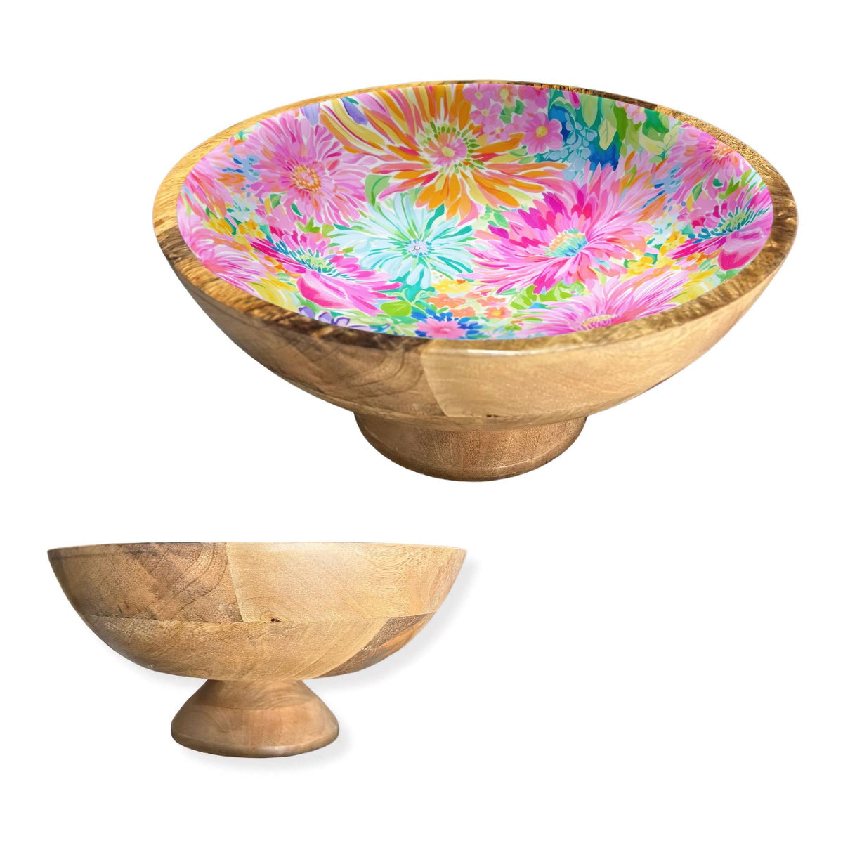 Wood Pedestal Bowl