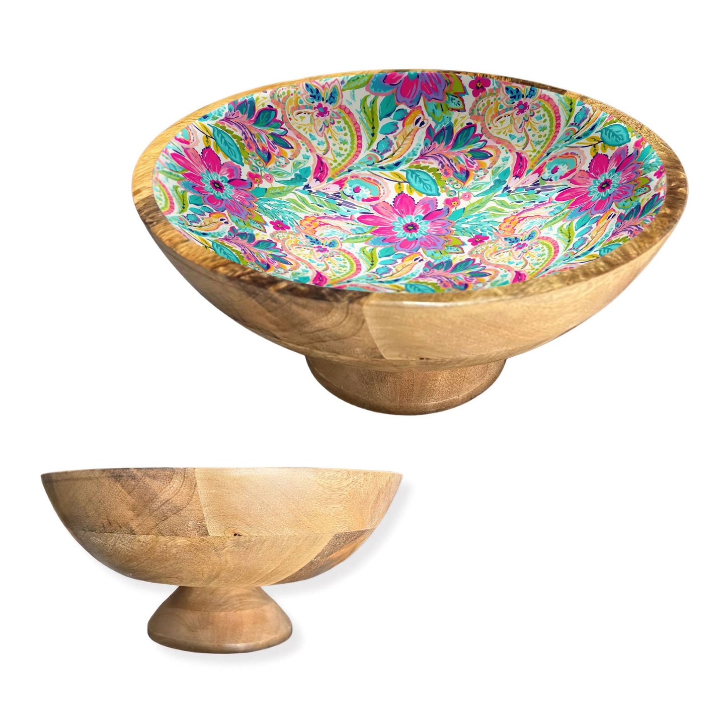 Wood Pedestal Bowl