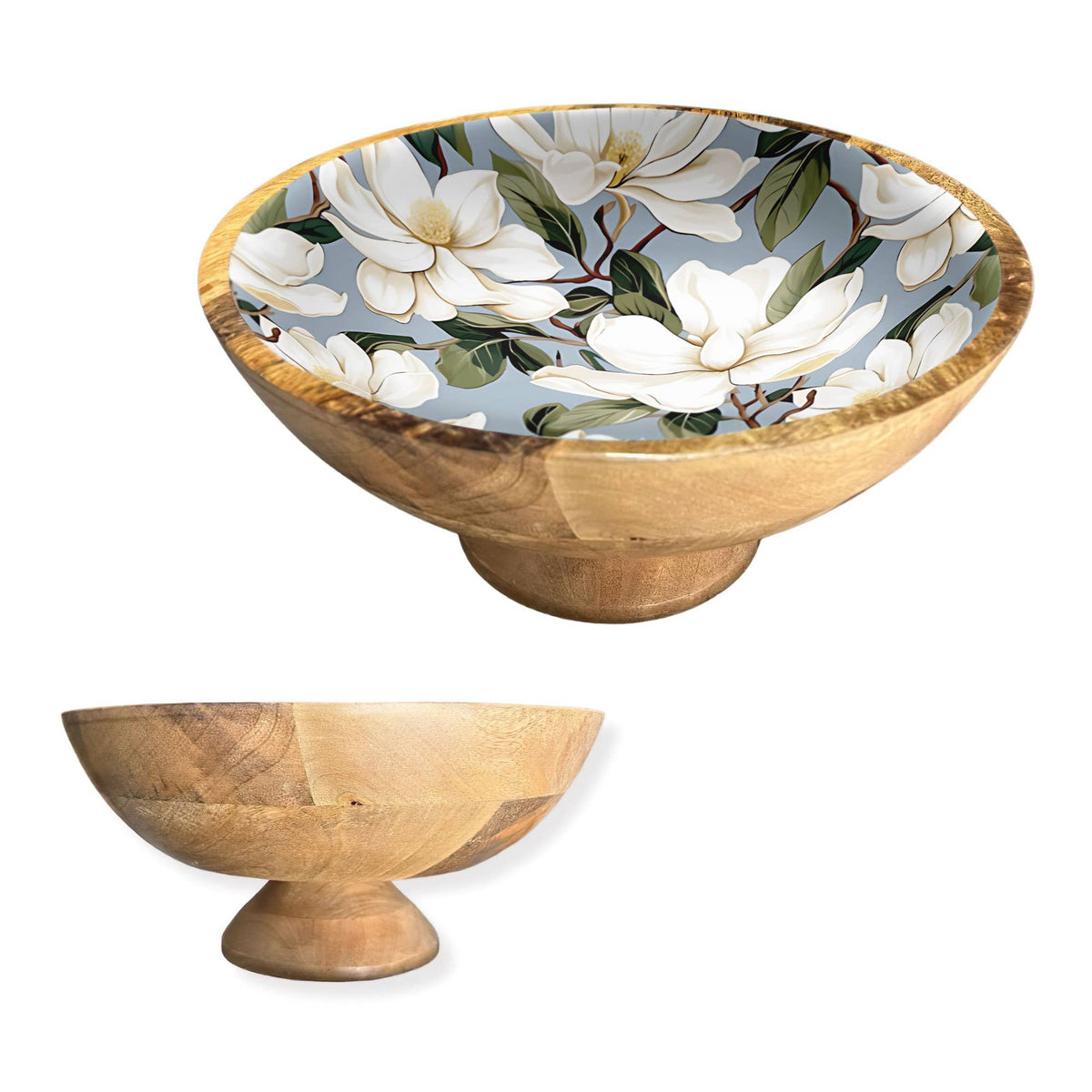 Wood Pedestal Bowl