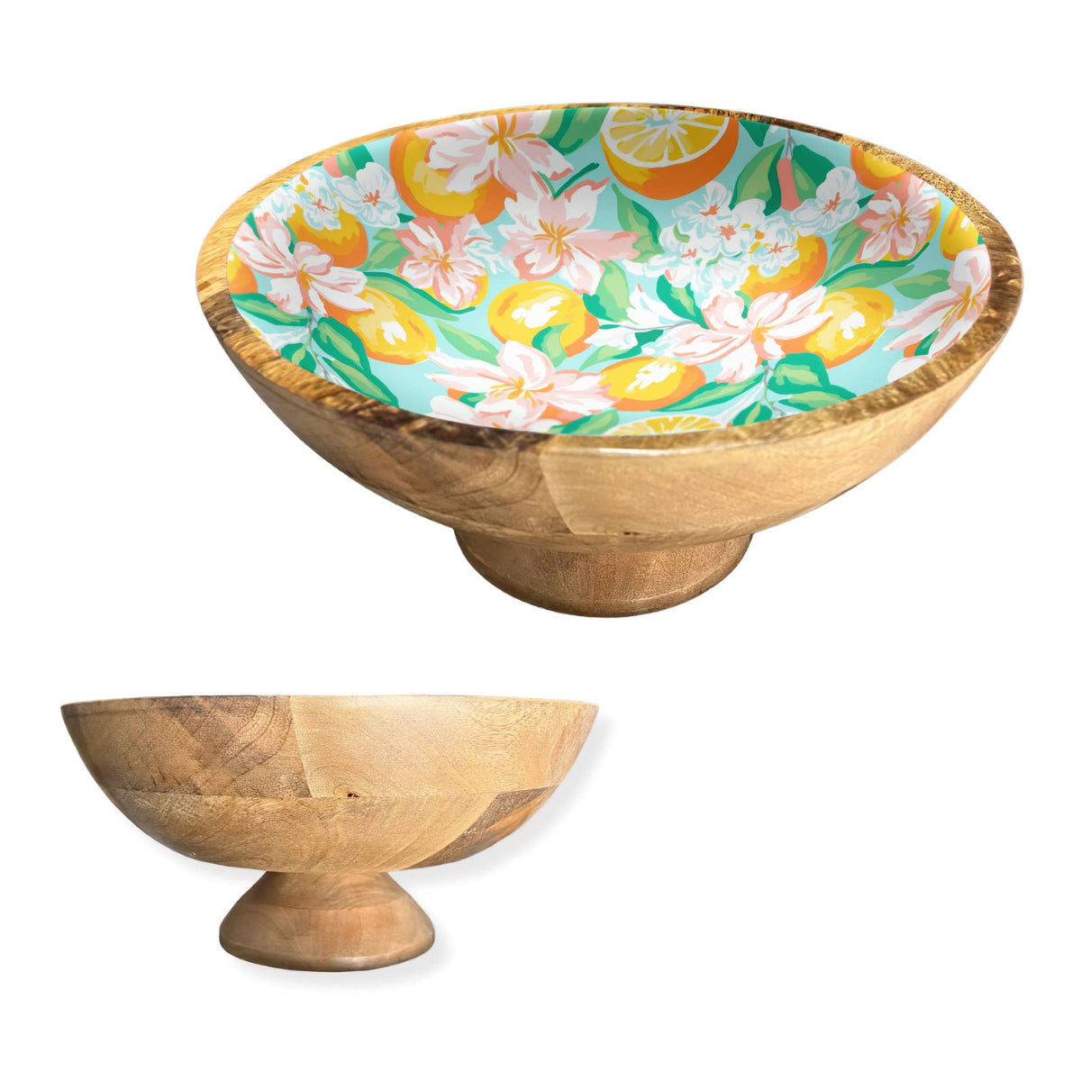 Wood Pedestal Bowl