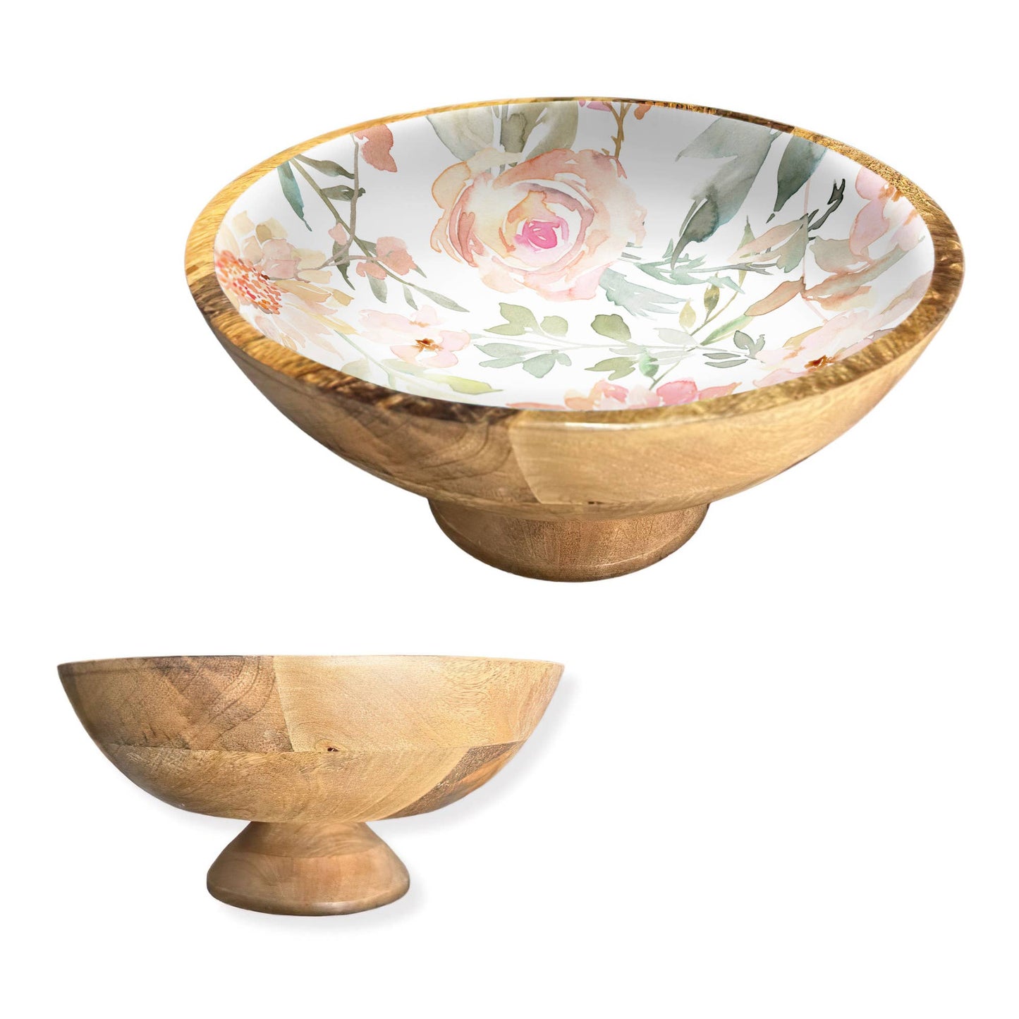 Wood Pedestal Bowl