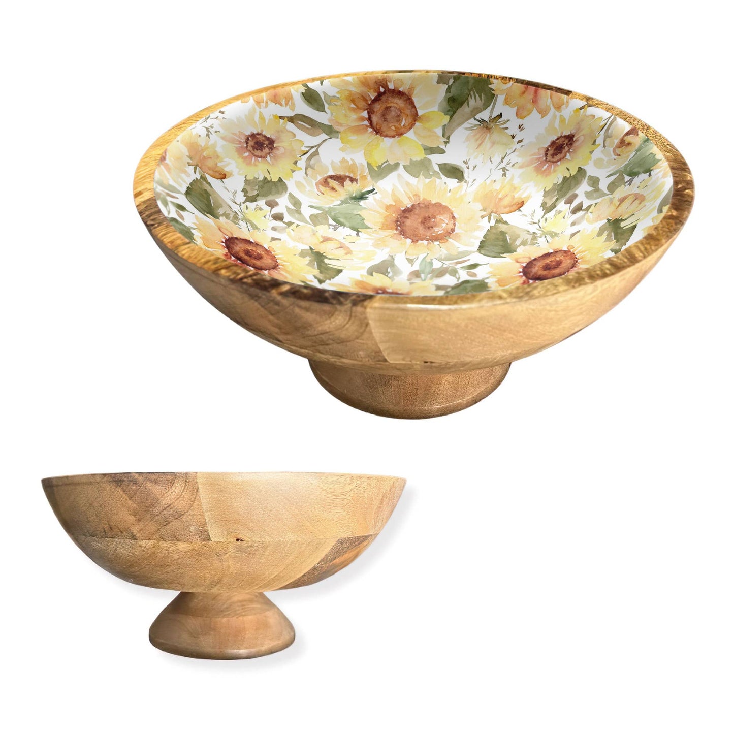 Wood Pedestal Bowl